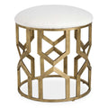 UTTERMOST Trellis Geometric Accent Stool - Benches, Ottoman, Stools