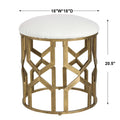 UTTERMOST Trellis Geometric Accent Stool - Benches, Ottoman, Stools