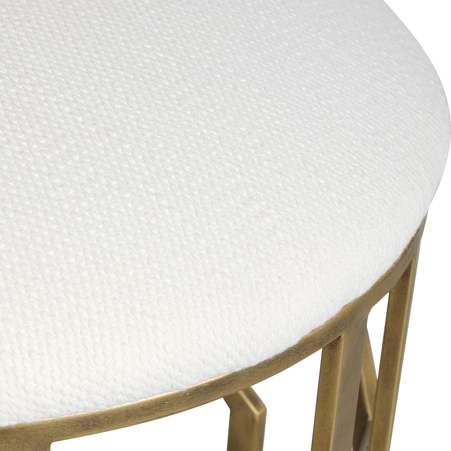 UTTERMOST TRELLIS GEOMETRIC ACCENT STOOL - Benches, Ottoman, Stools