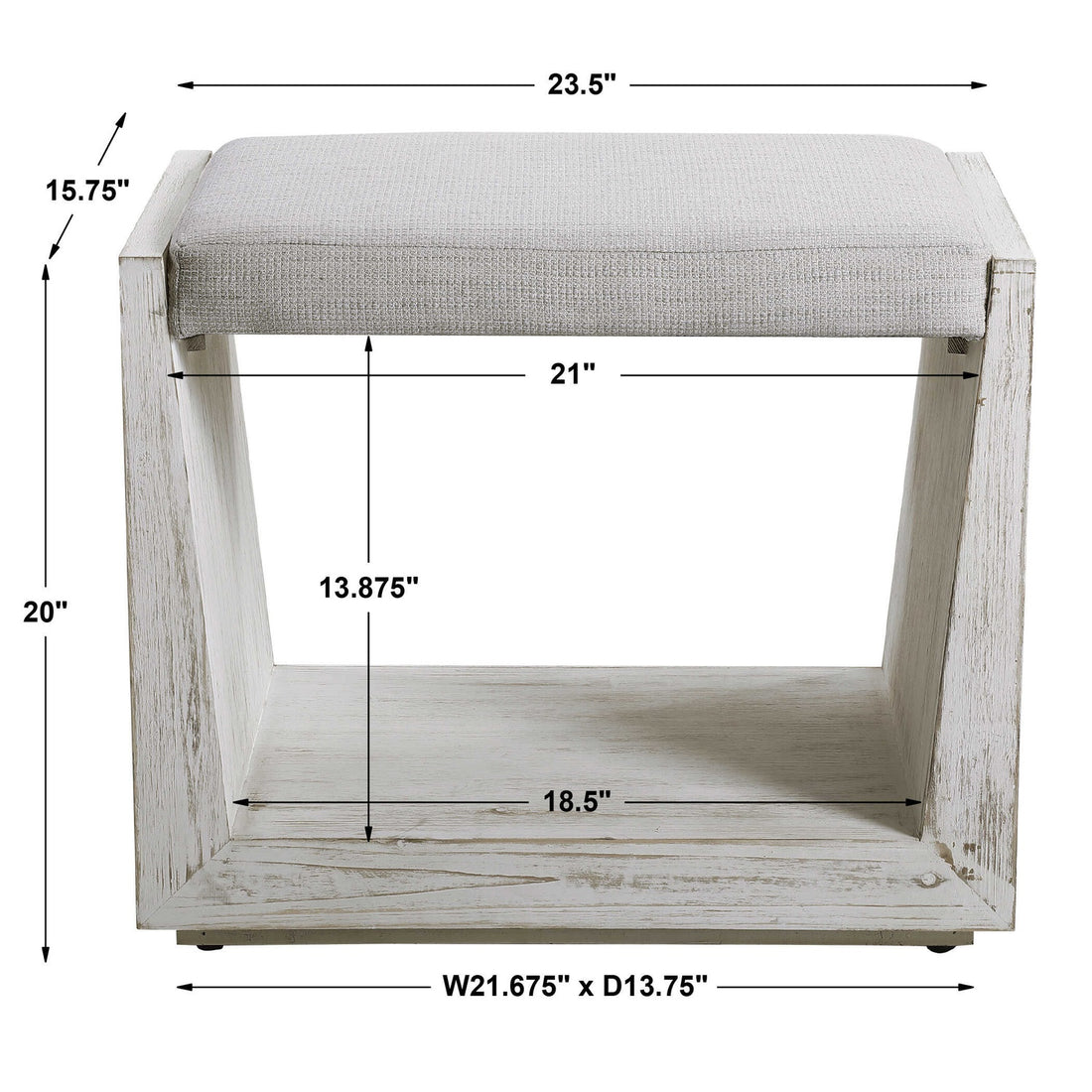 UTTERMOST CABANA BENCH - Benches, Ottoman, Stools