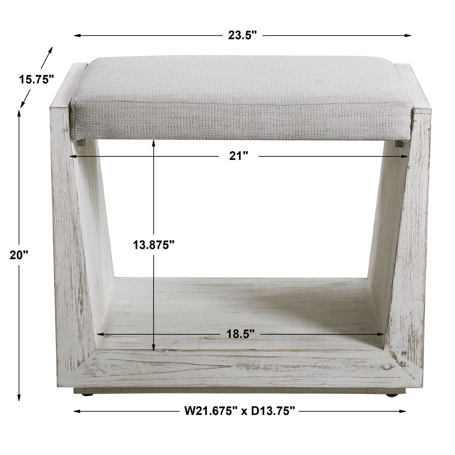 UTTERMOST CABANA BENCH - Benches, Ottoman, Stools