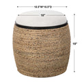 UTTERMOST Island Straw Accent Stool - Benches, Ottoman, Stools