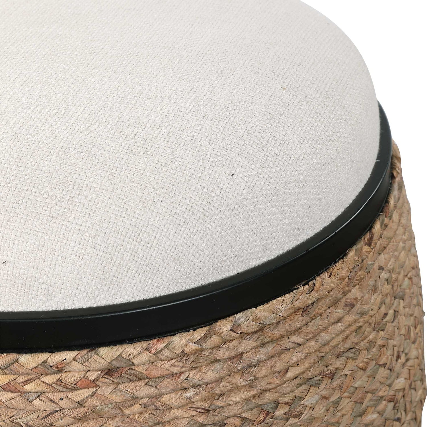 UTTERMOST Island Straw Accent Stool - Benches, Ottoman, Stools