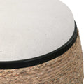 UTTERMOST ISLAND STRAW ACCENT STOOL - Benches, Ottoman, Stools