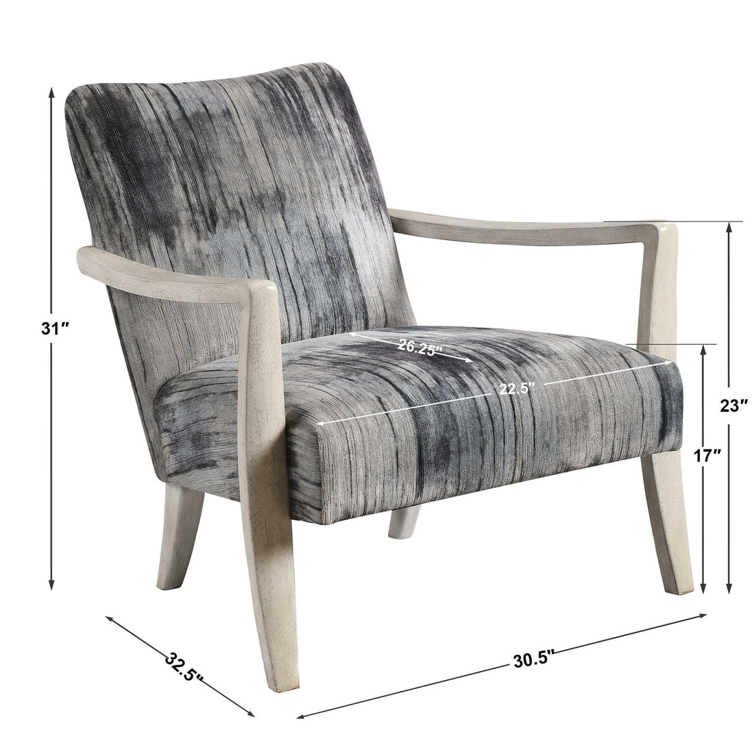 UTTERMOST Watercolor Chenille Accent Chair - Lounge