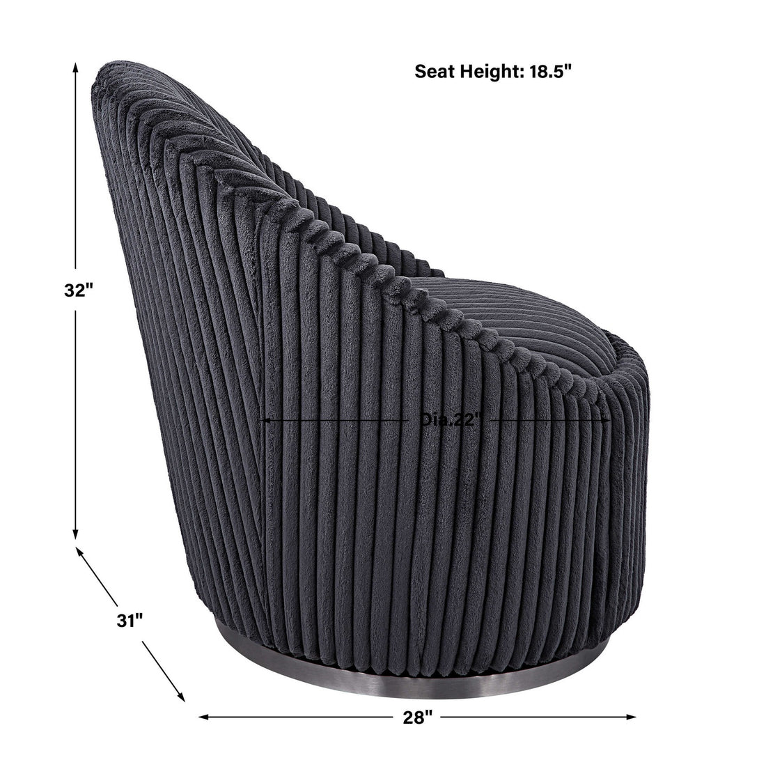 UTTERMOST CRUE FABRIC SWIVEL CHAIR - Lounge