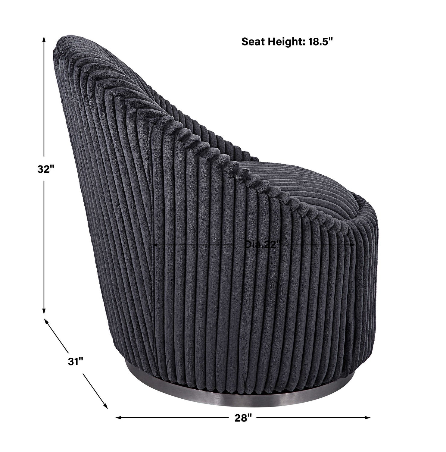 UTTERMOST CRUE FABRIC SWIVEL CHAIR - Lounge