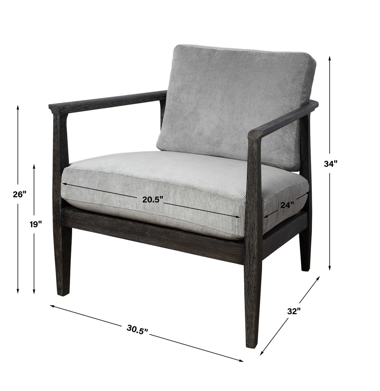 UTTERMOST BRUNEI MODERN ACCENT CHAIR - Lounge