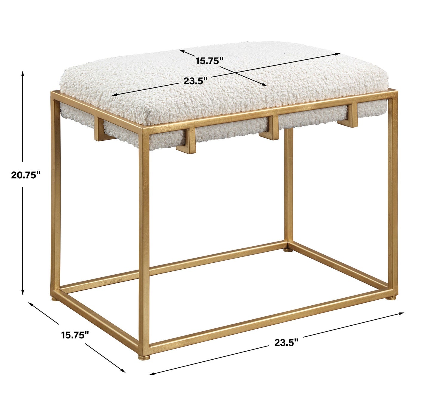 UTTERMOST PARADOX & SHEARLING BENCH - Cabinets & Bar