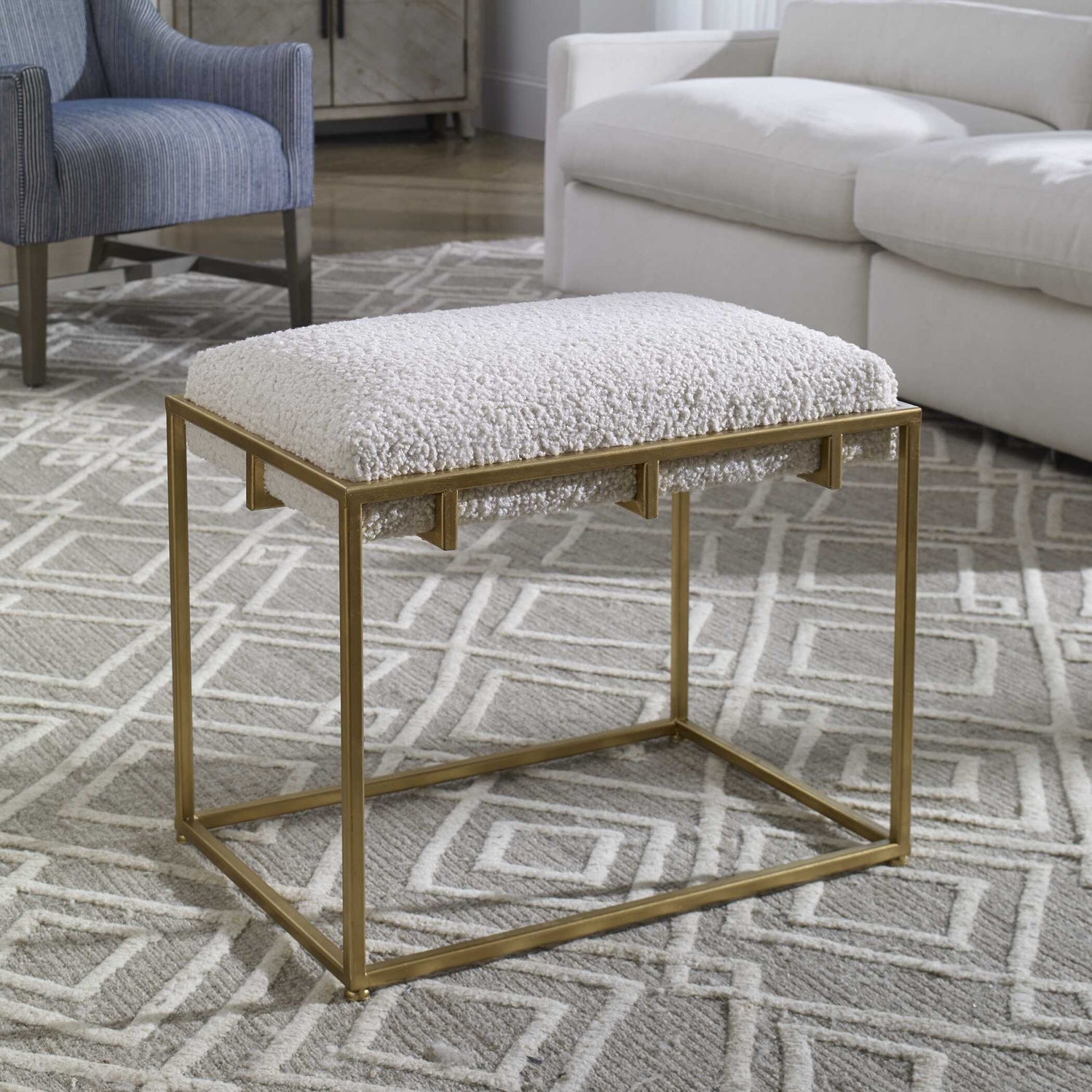 UTTERMOST PARADOX & SHEARLING BENCH - Cabinets & Bar