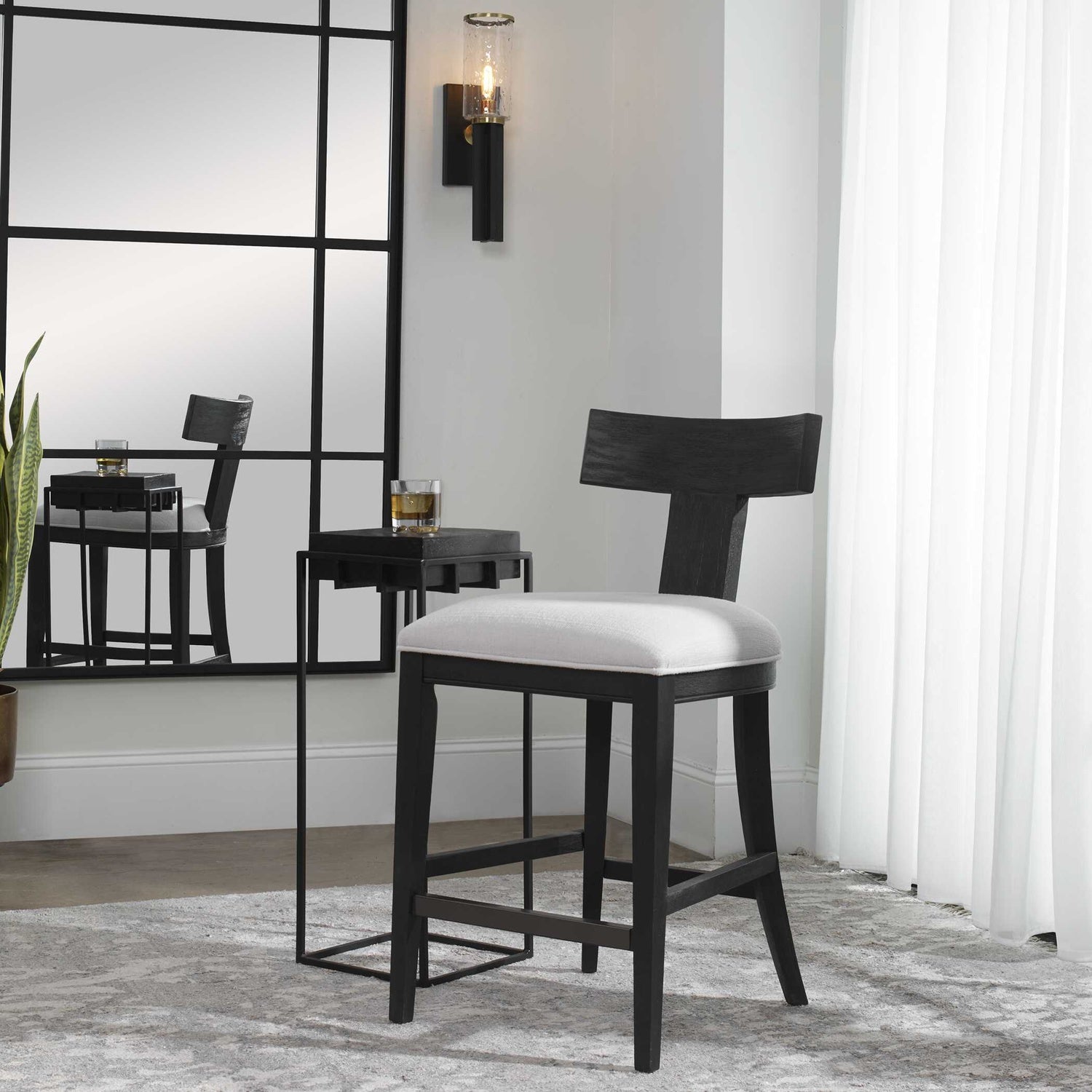 UTTERMOST IDRIS MODERN COUNTER STOOL - Benches, Ottoman, Stools