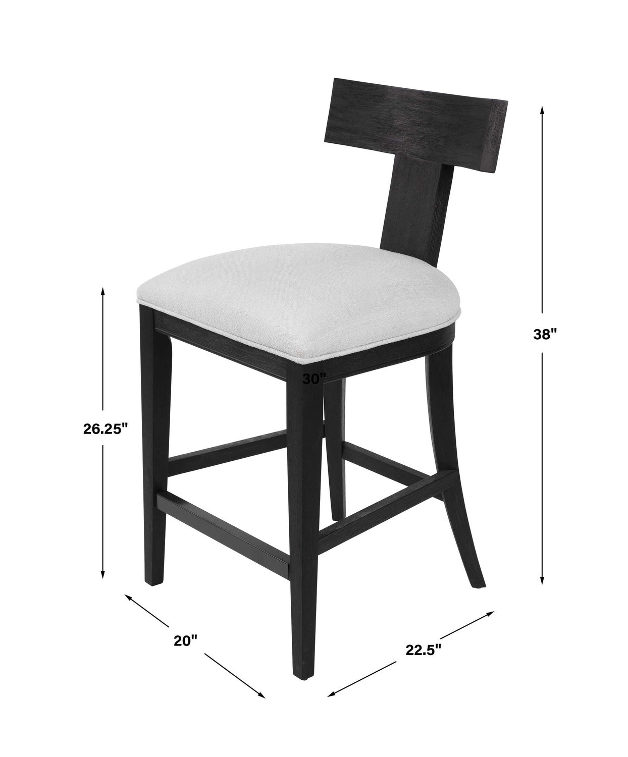 UTTERMOST Idris Modern Counter Stool - Benches, Ottoman, Stools