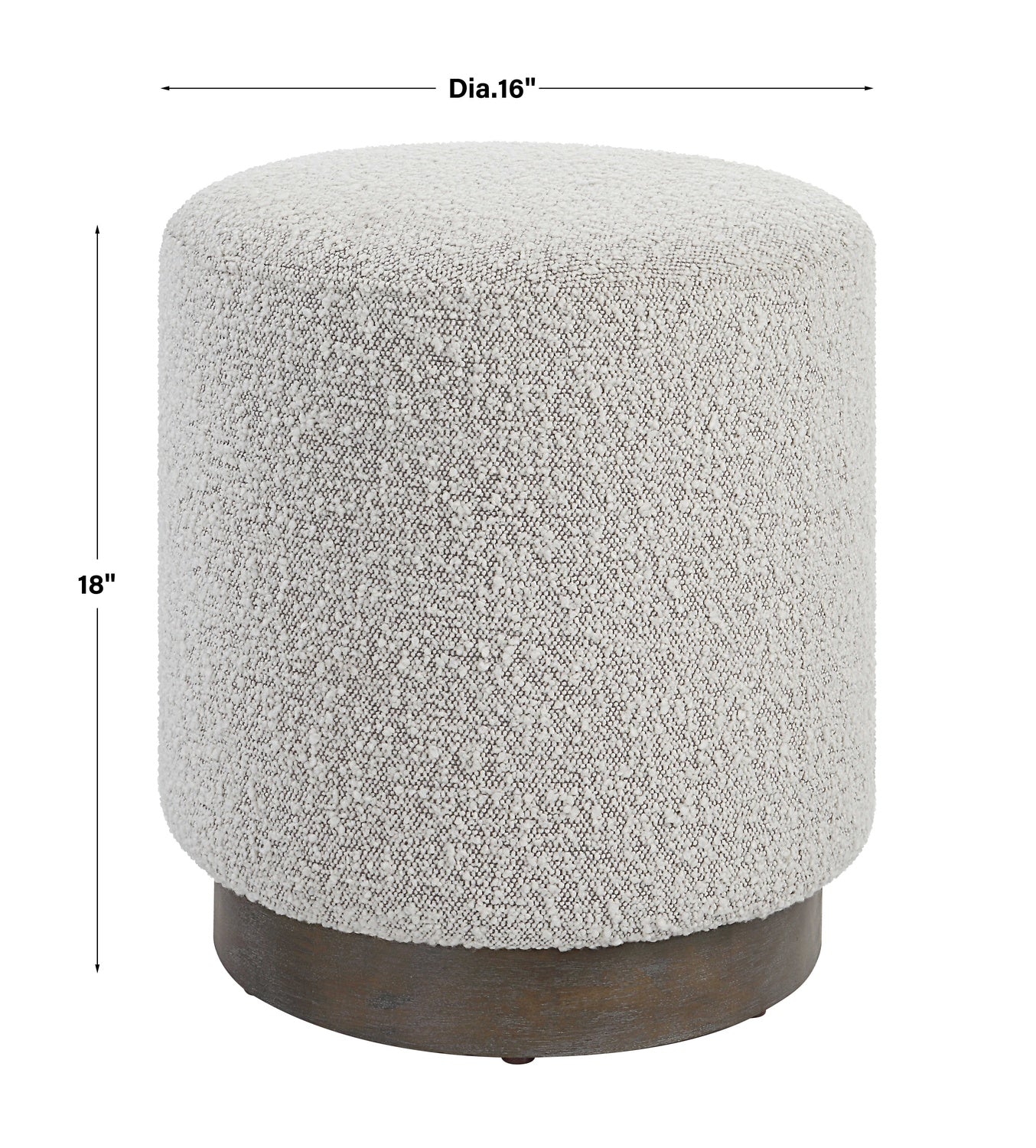 UTTERMOST Avila Light Ottoman - Benches, Ottoman, Stools