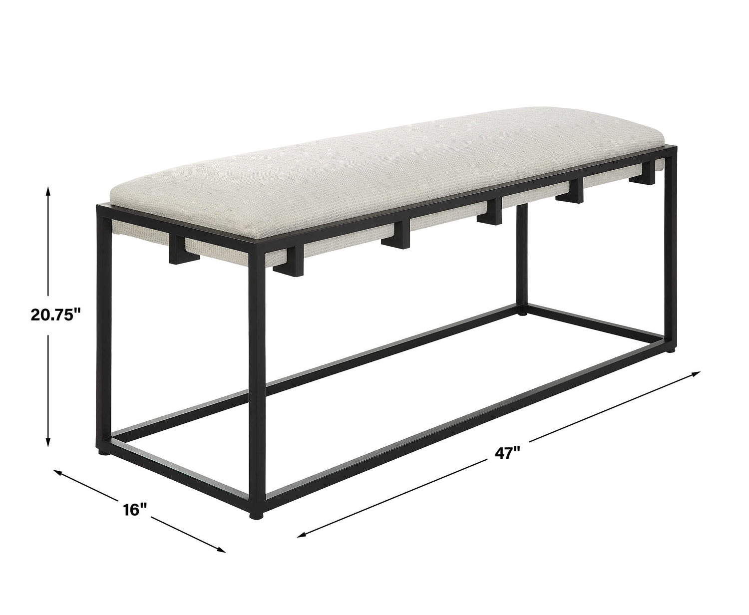 UTTERMOST Paradox & Fabric Bench - Cabinets & Bar