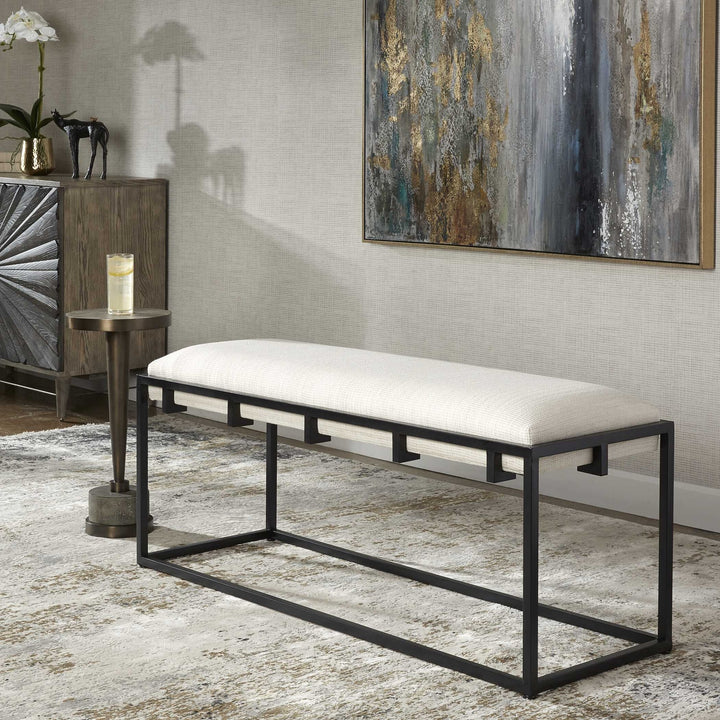 UTTERMOST Paradox & Fabric Bench - Cabinets & Bar