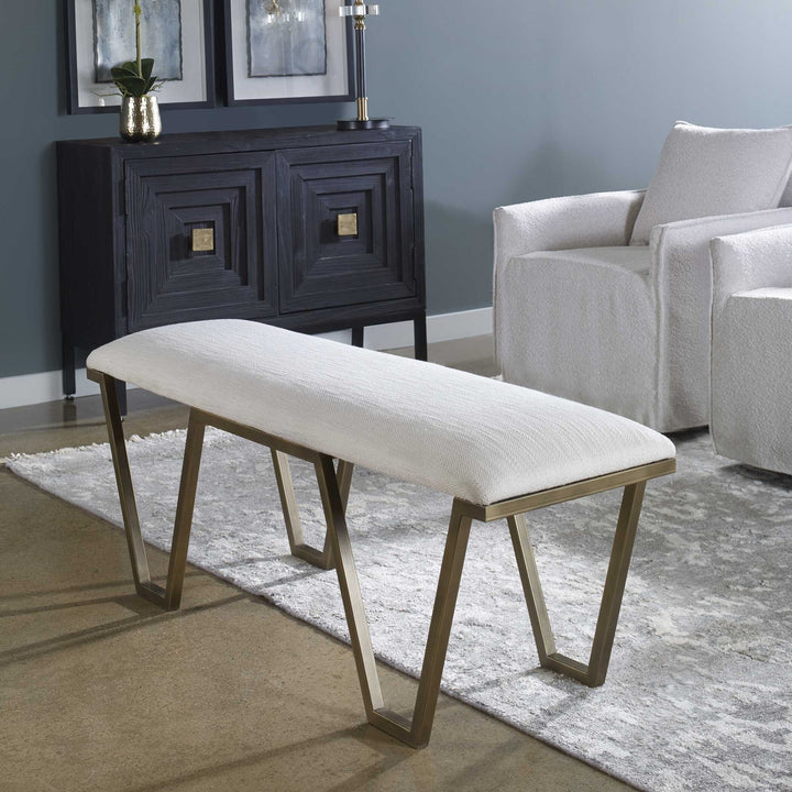 UTTERMOST FARRAH GEOMETRIC BENCH - Benches, Ottoman, Stools