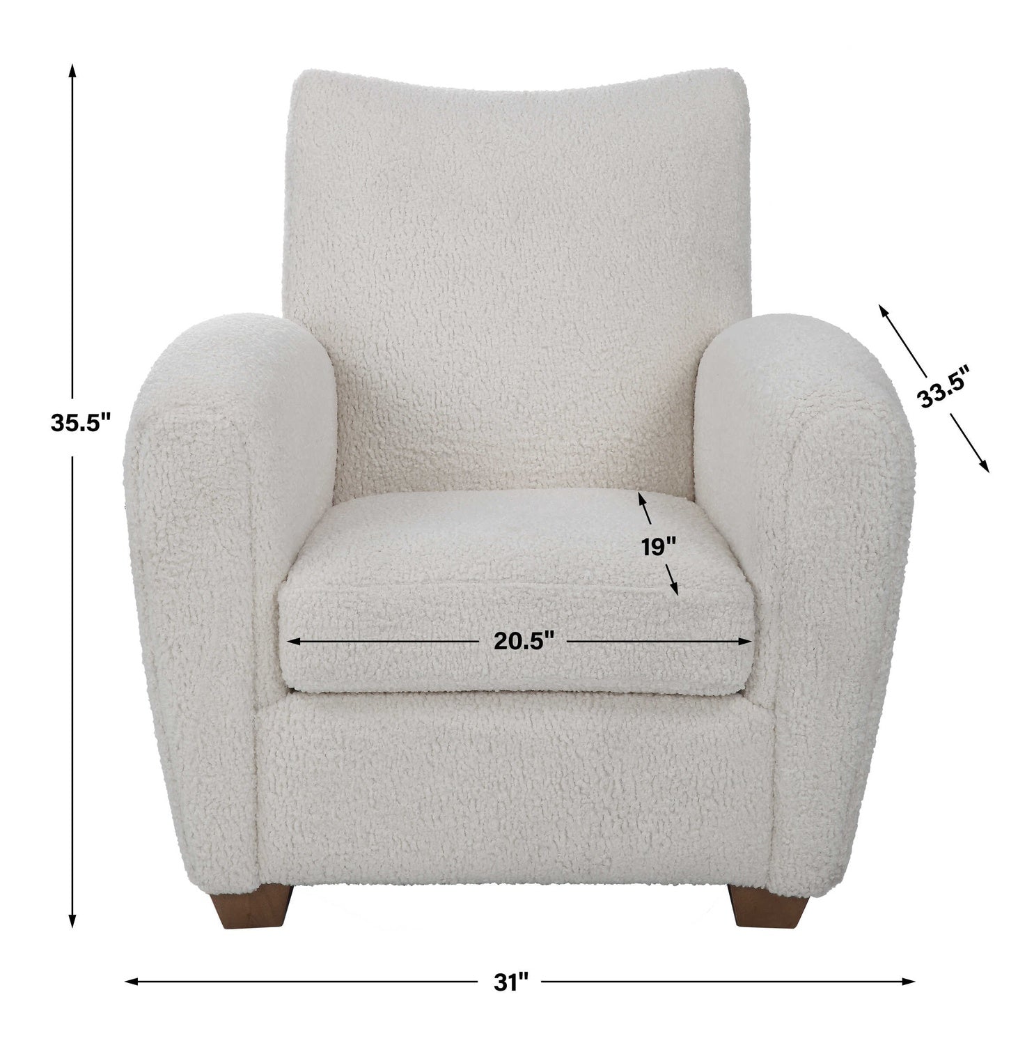 UTTERMOST TEDDY SHEARLING ACCENT CHAIR - Lounge