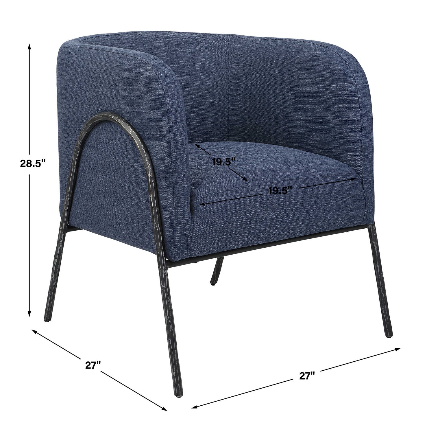 UTTERMOST JACOBSEN DENIM BARREL CHAIR - Lounge