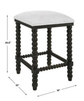 UTTERMOST PRYCE BACKLESS COUNTER STOOL - Benches, Ottoman, Stools