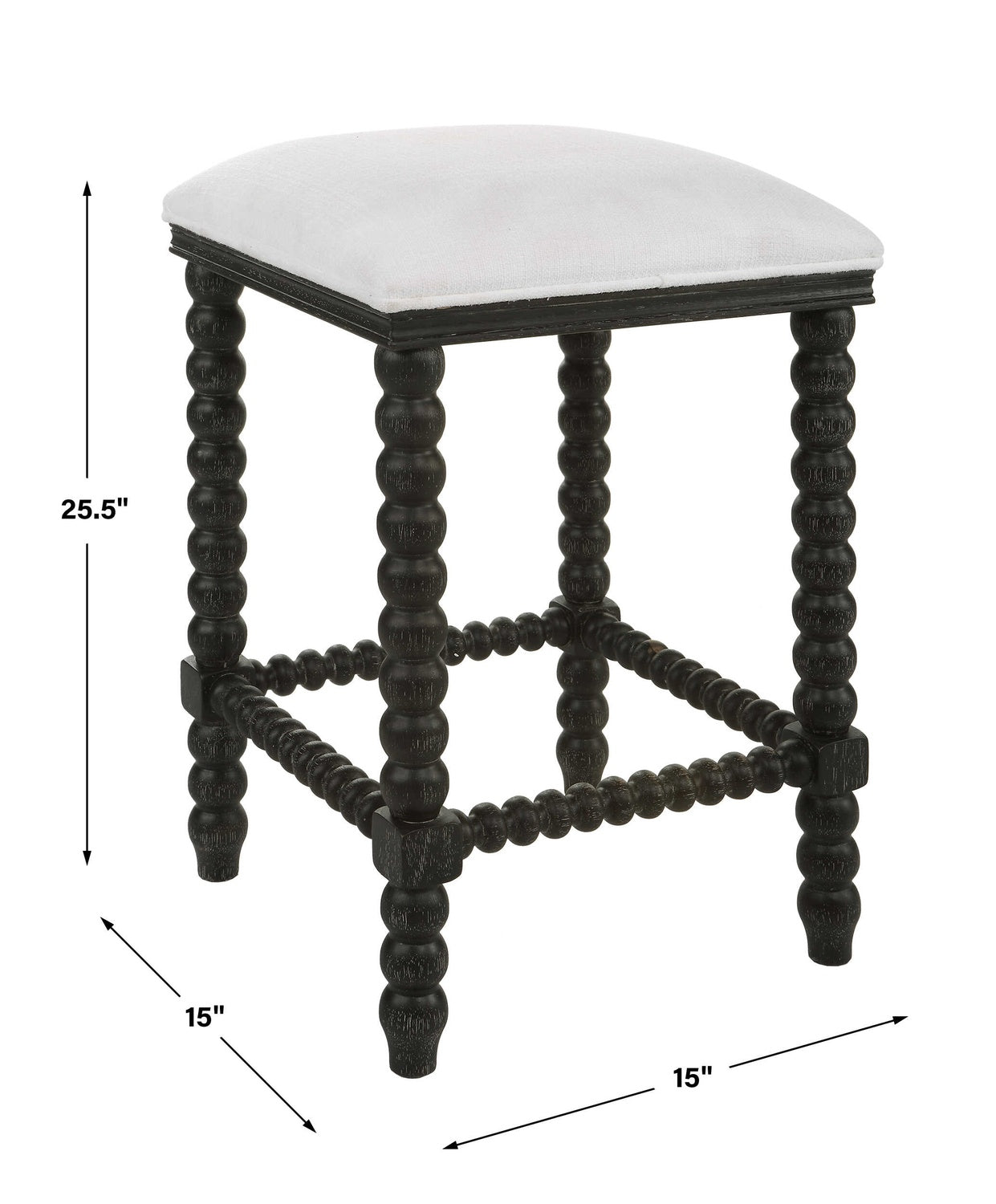 UTTERMOST PRYCE BACKLESS COUNTER STOOL - Benches, Ottoman, Stools
