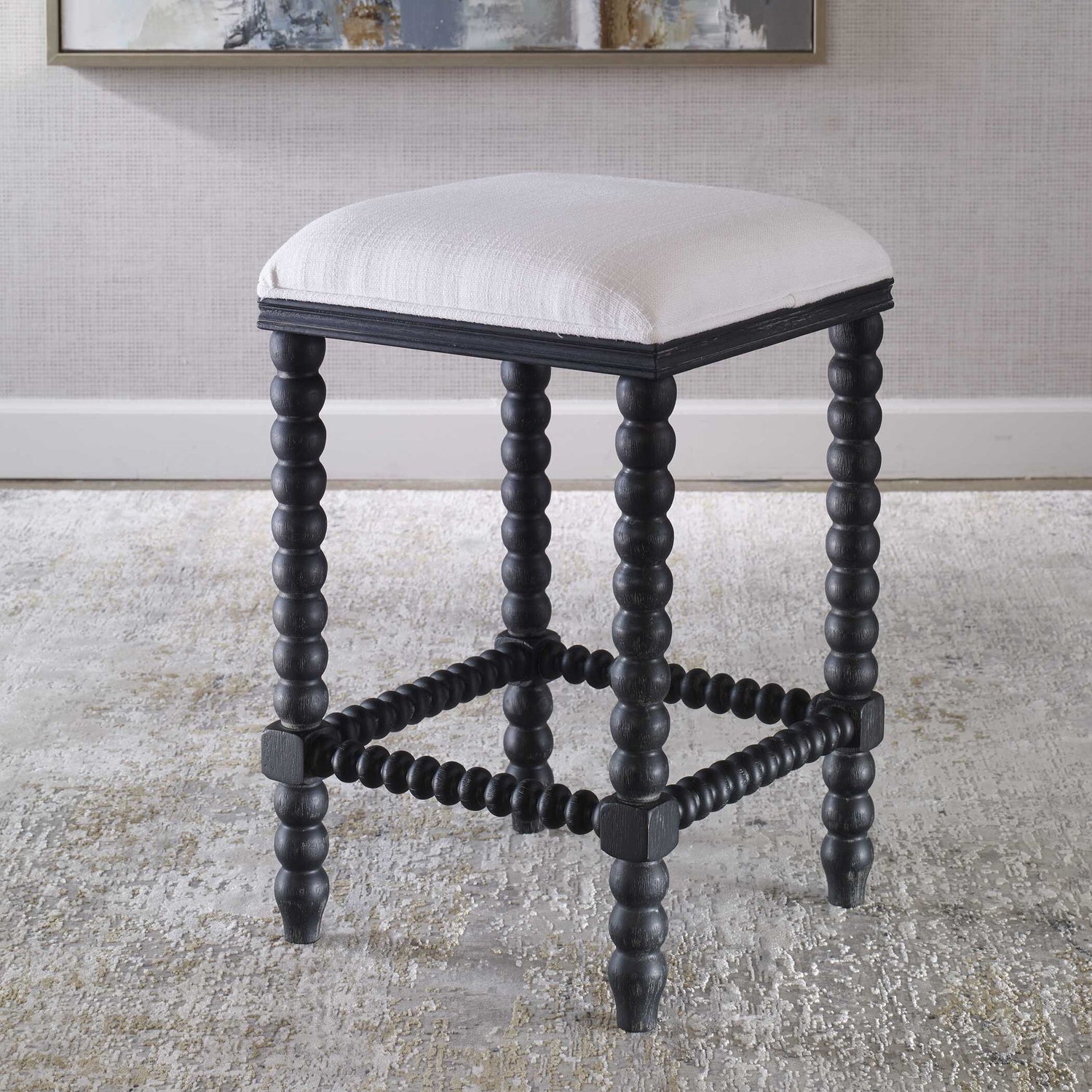 UTTERMOST PRYCE BACKLESS COUNTER STOOL - Benches, Ottoman, Stools
