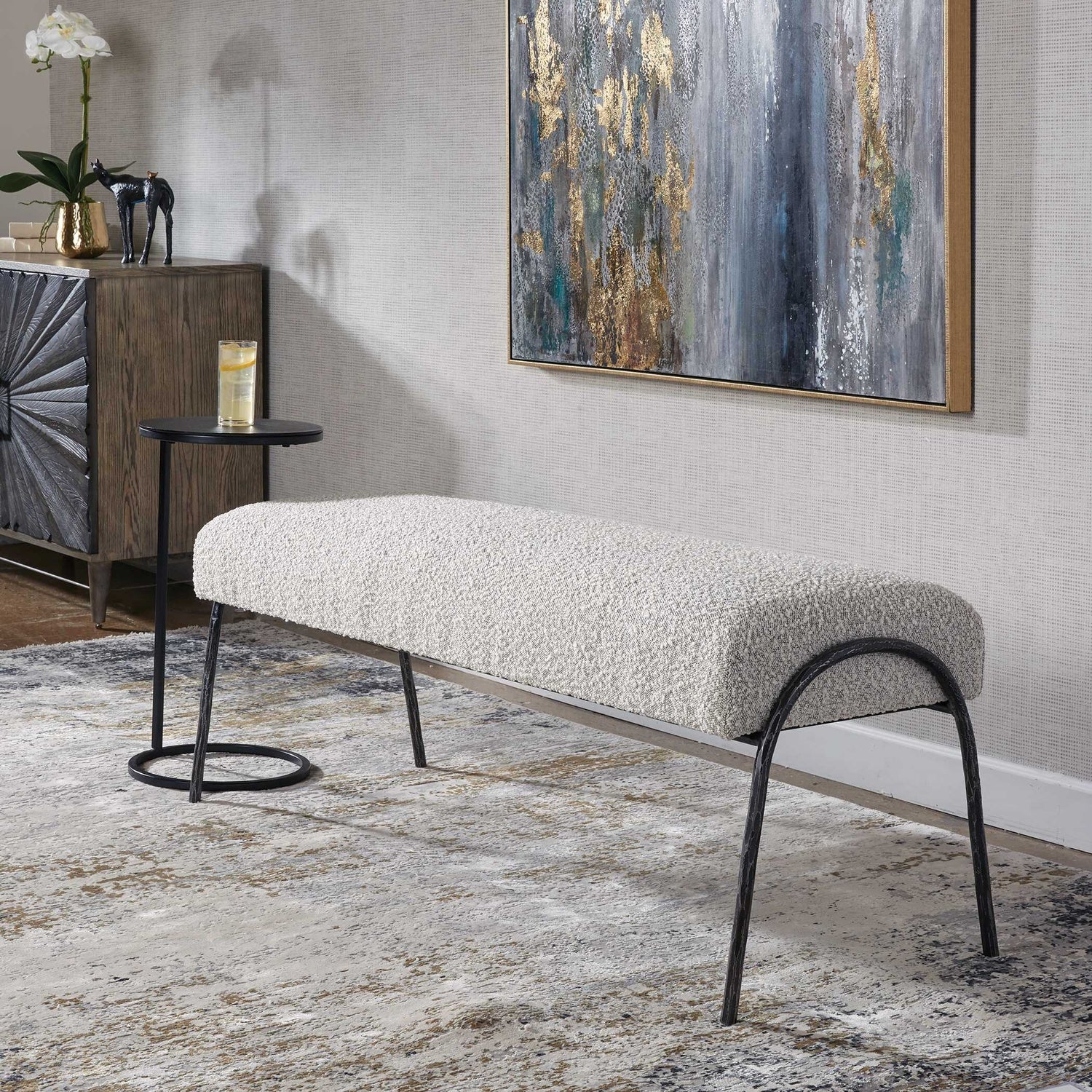 UTTERMOST Jacobsen Modern Bench - Benches, Ottoman, Stools