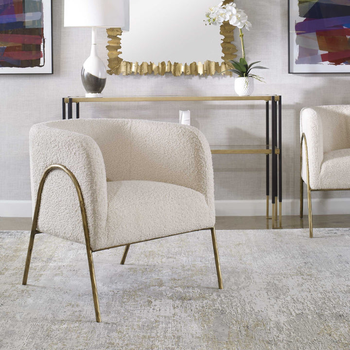 UTTERMOST JACOBSEN OFF SHEARLING ACCENT CHAIR - Lounge