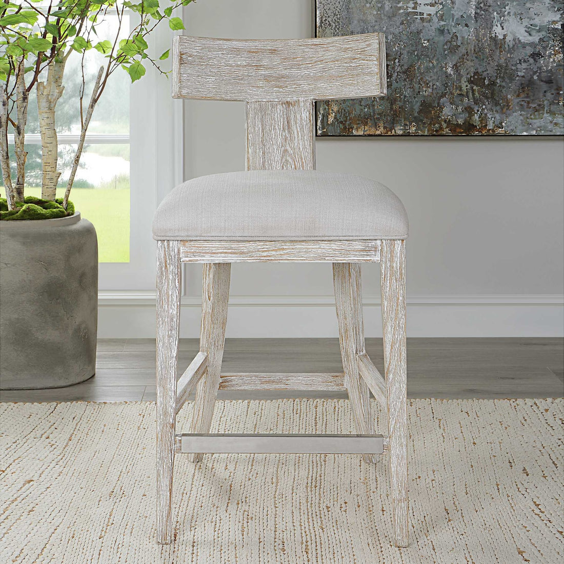 UTTERMOST Idris Counter Stool - Benches, Ottoman, Stools