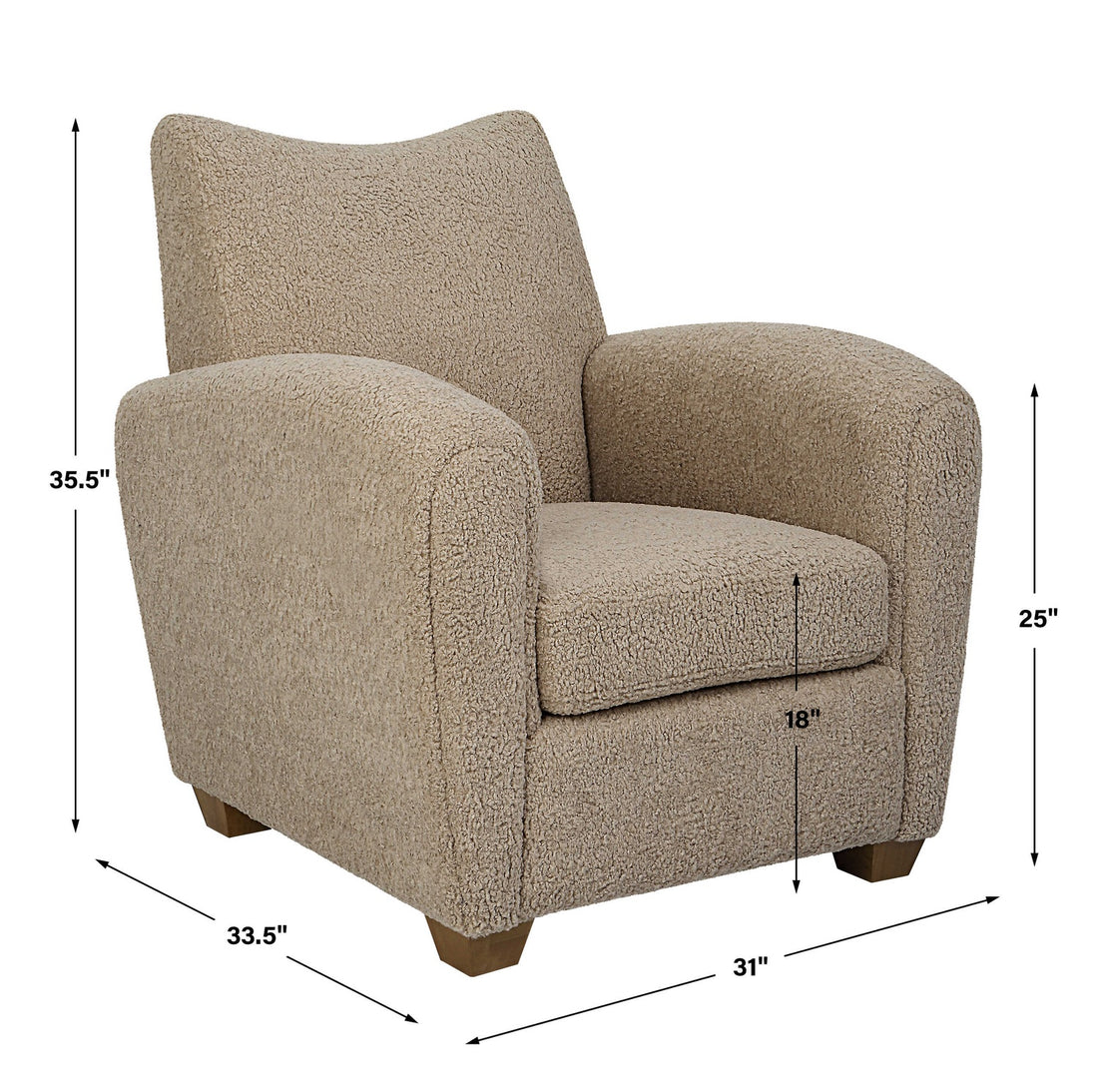 UTTERMOST TEDDY LATTE ACCENT CHAIR - Lounge
