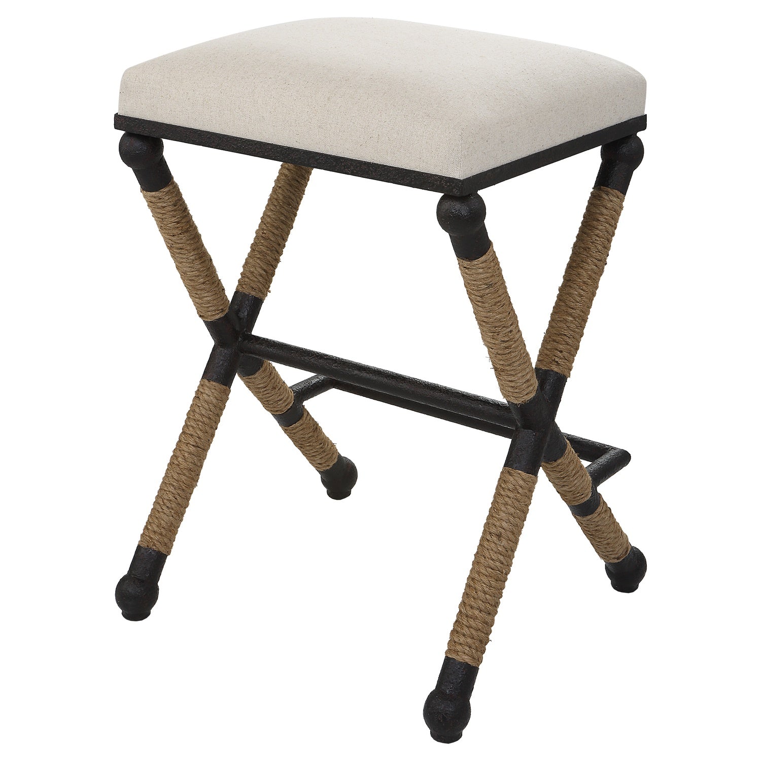 UTTERMOST Firth Rustic Oatmeal Counter Stool - Benches, Ottoman, Stools