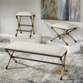 UTTERMOST FIRTH RUSTIC OATMEAL COUNTER STOOL - Benches, Ottoman, Stools