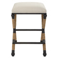 UTTERMOST Firth Rustic Oatmeal Counter Stool - Benches, Ottoman, Stools