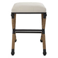 UTTERMOST FIRTH RUSTIC OATMEAL COUNTER STOOL - Benches, Ottoman, Stools