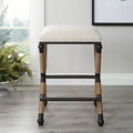 UTTERMOST Firth Rustic Oatmeal Counter Stool - Benches, Ottoman, Stools