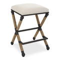 UTTERMOST Firth Rustic Oatmeal Counter Stool - Benches, Ottoman, Stools