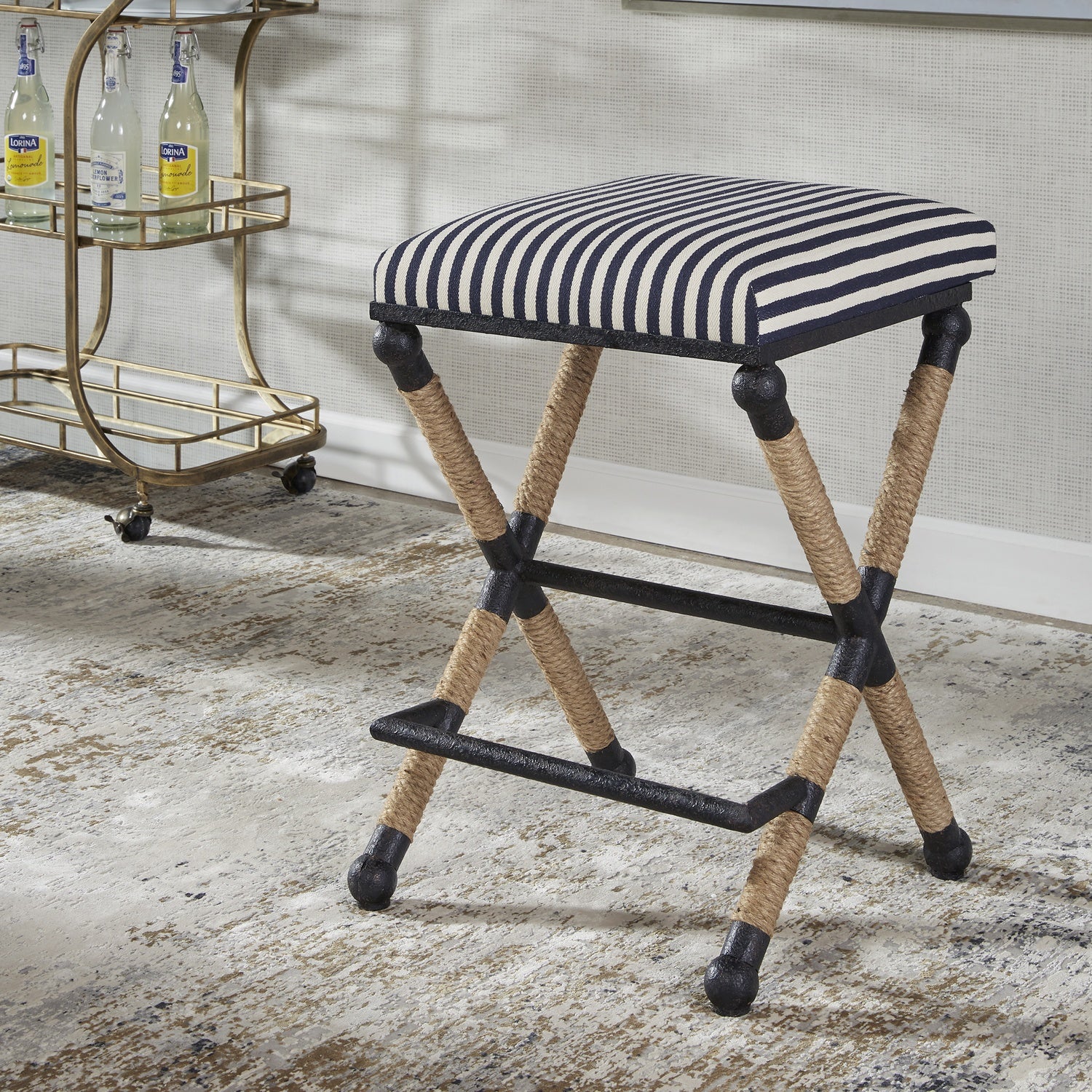 UTTERMOST BRADDOCK BACKLESS COUNTER STOOL - Benches, Ottoman, Stools