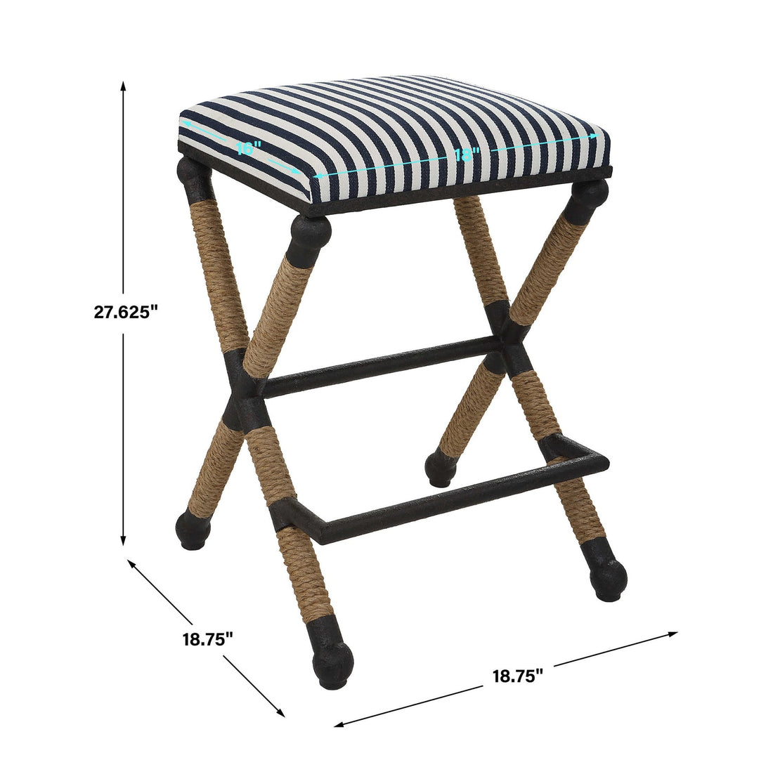 UTTERMOST BRADDOCK BACKLESS COUNTER STOOL - Benches, Ottoman, Stools