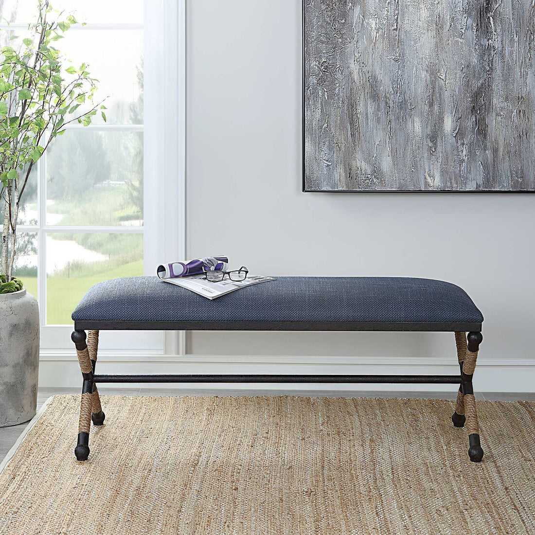 UTTERMOST Firth Rustic Bench - Benches, Ottoman, Stools