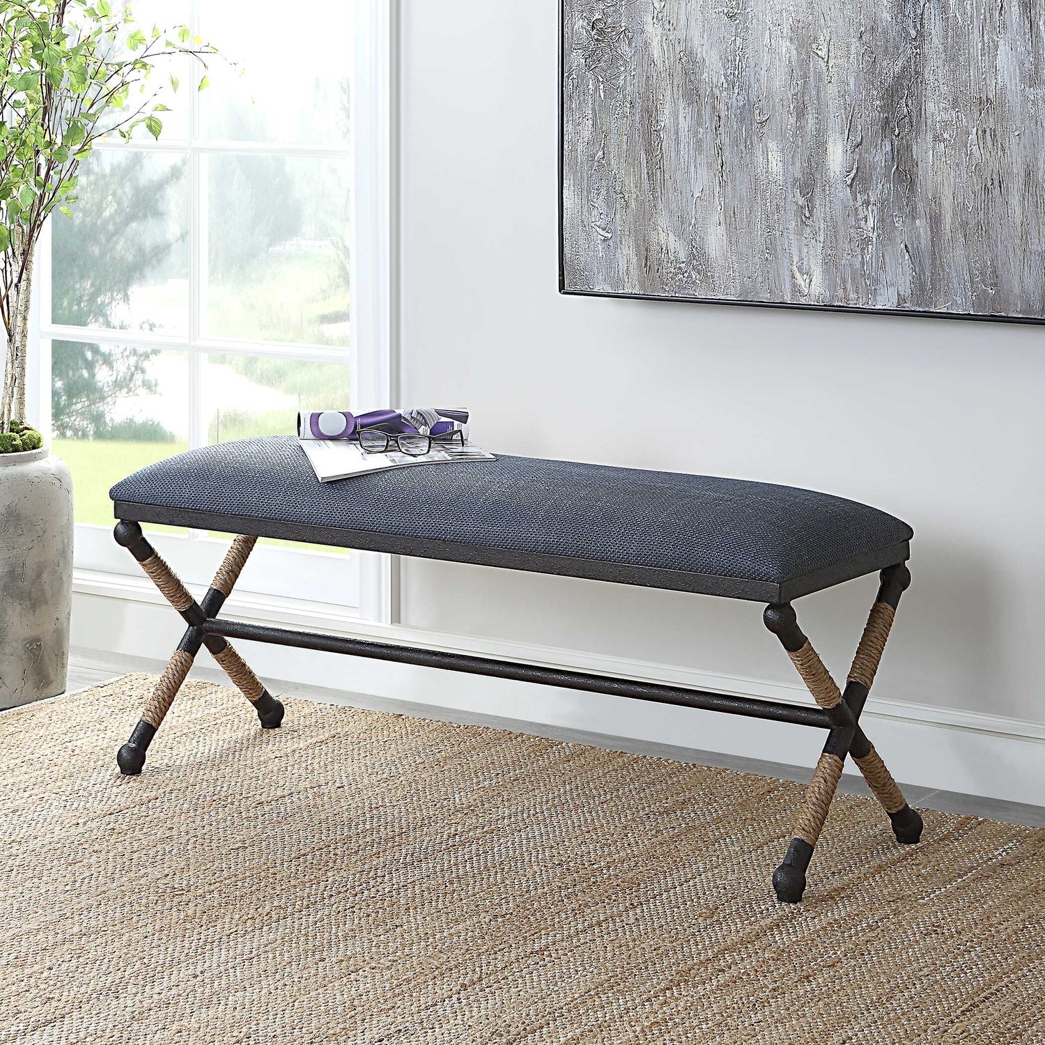 UTTERMOST FIRTH RUSTIC BENCH - Benches, Ottoman, Stools