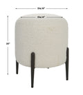 UTTERMOST Arles Shearling Ottoman - Benches, Ottoman, Stools