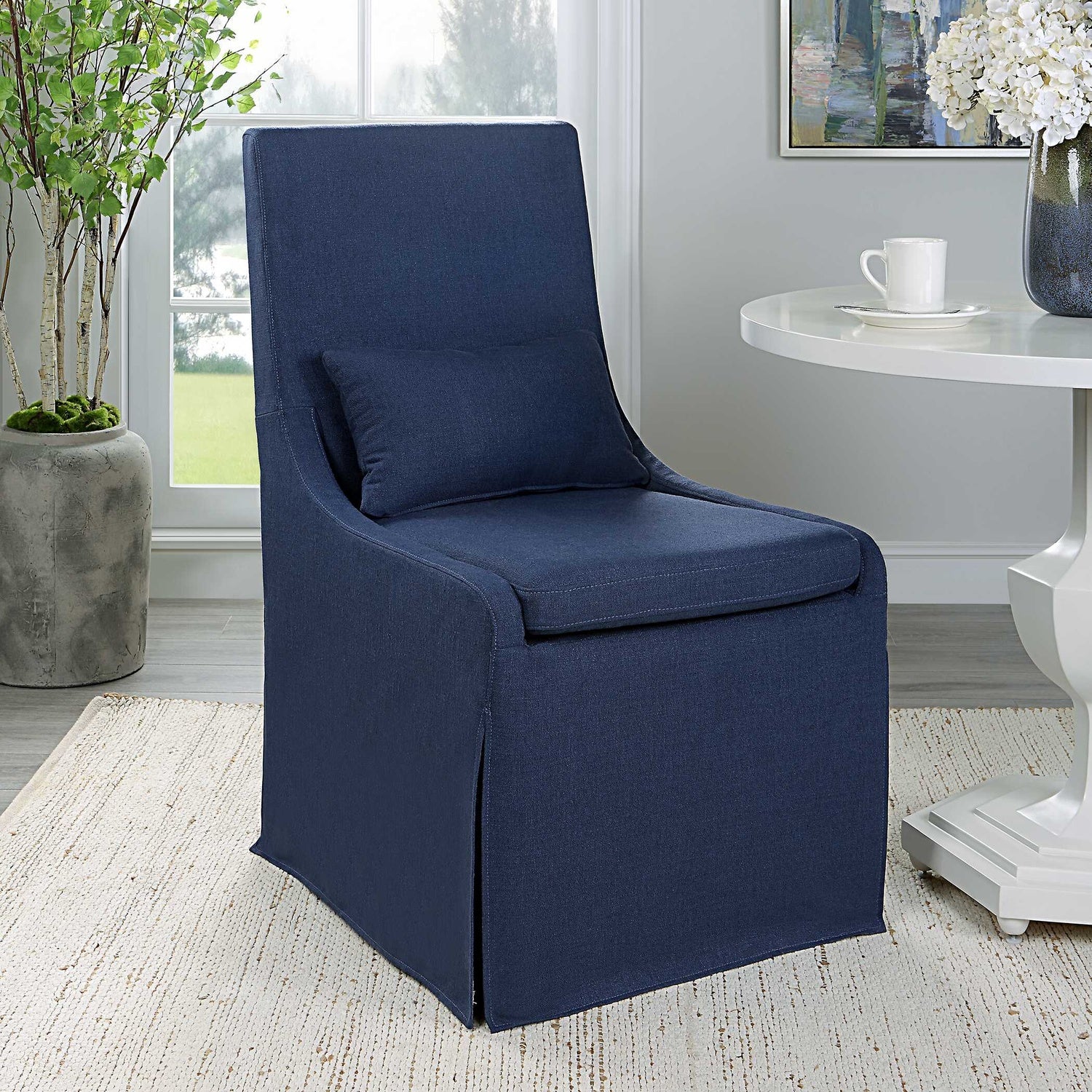 UTTERMOST Coley Denim Armless Chair - Lounge