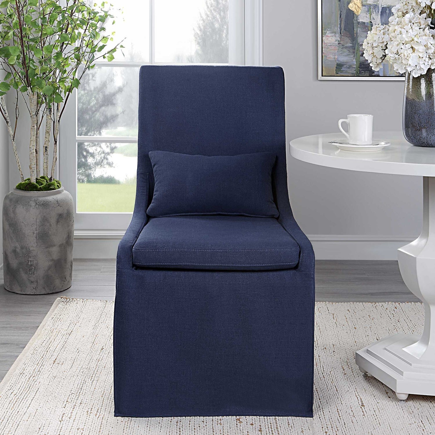 UTTERMOST COLEY DENIM ARMLESS CHAIR - Lounge