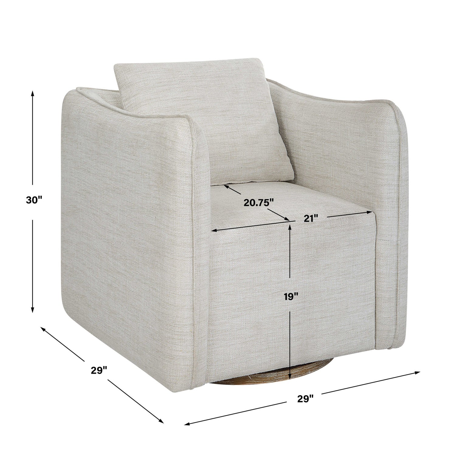 UTTERMOST CORBEN SWIVEL ARMCHAIR - Lounge