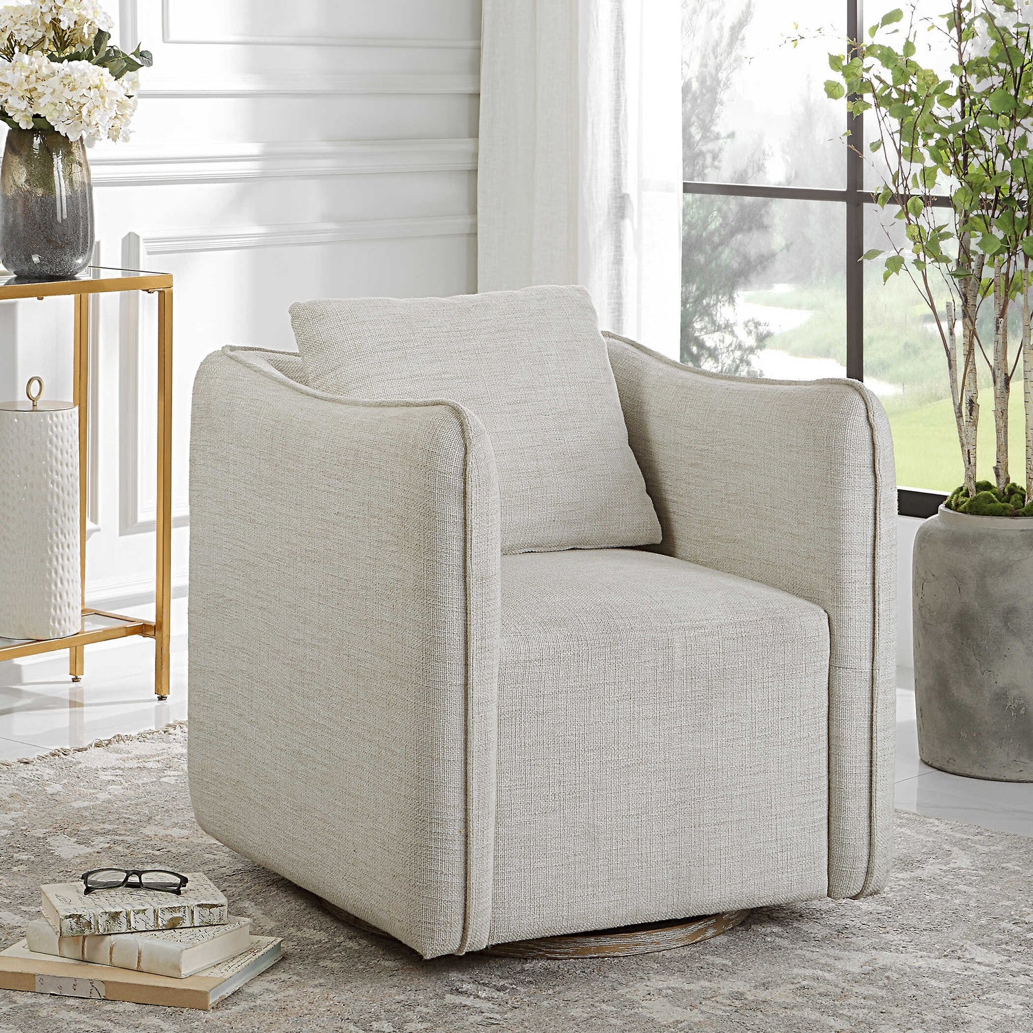 UTTERMOST Corben Swivel Armchair - Lounge