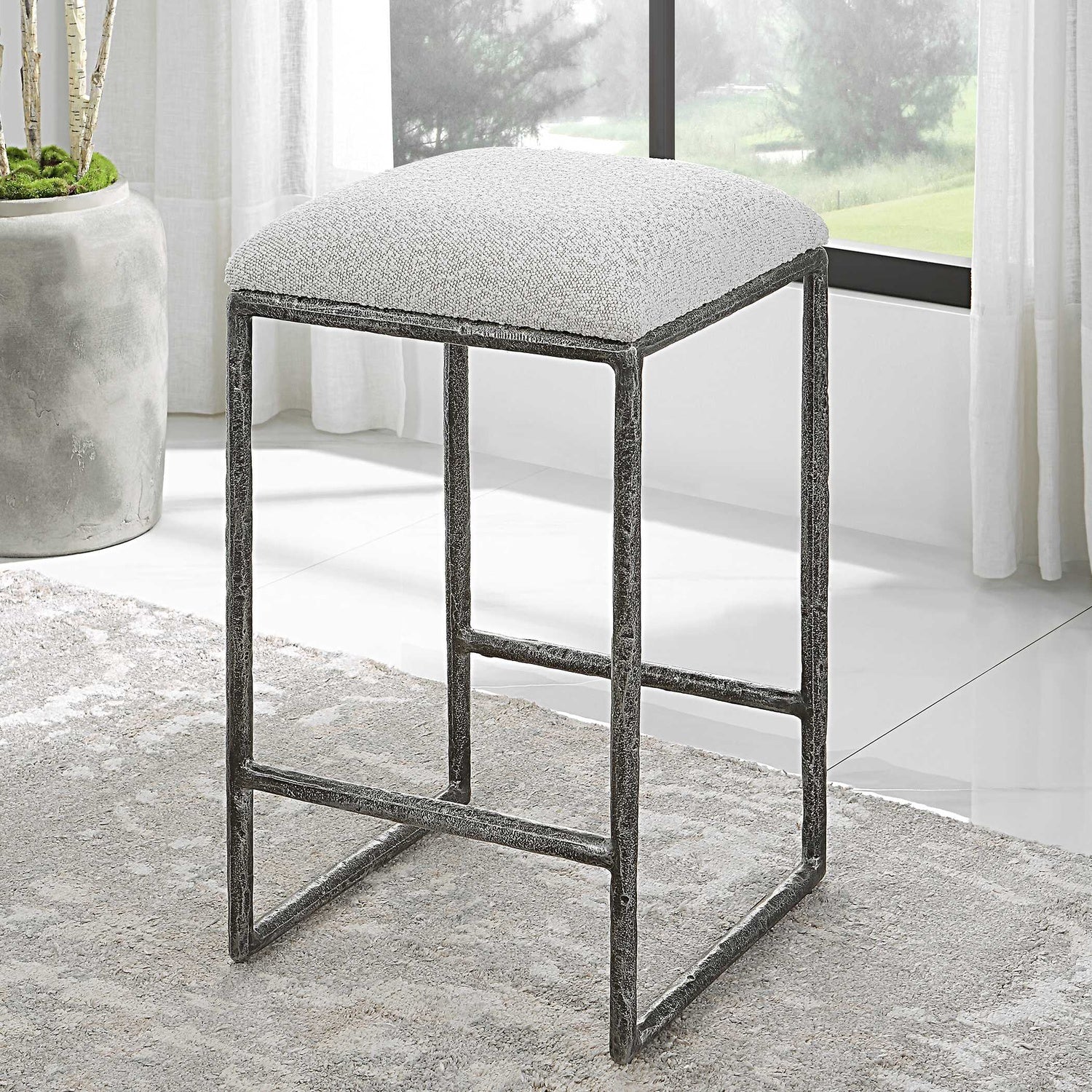 UTTERMOST BRISBANE COUNTER STOOL - Benches, Ottoman, Stools