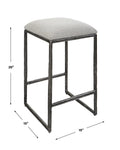 UTTERMOST BRISBANE COUNTER STOOL - Benches, Ottoman, Stools