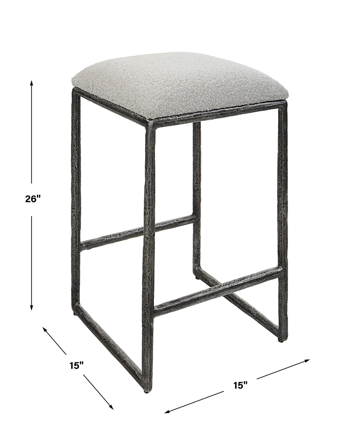UTTERMOST BRISBANE COUNTER STOOL - Benches, Ottoman, Stools