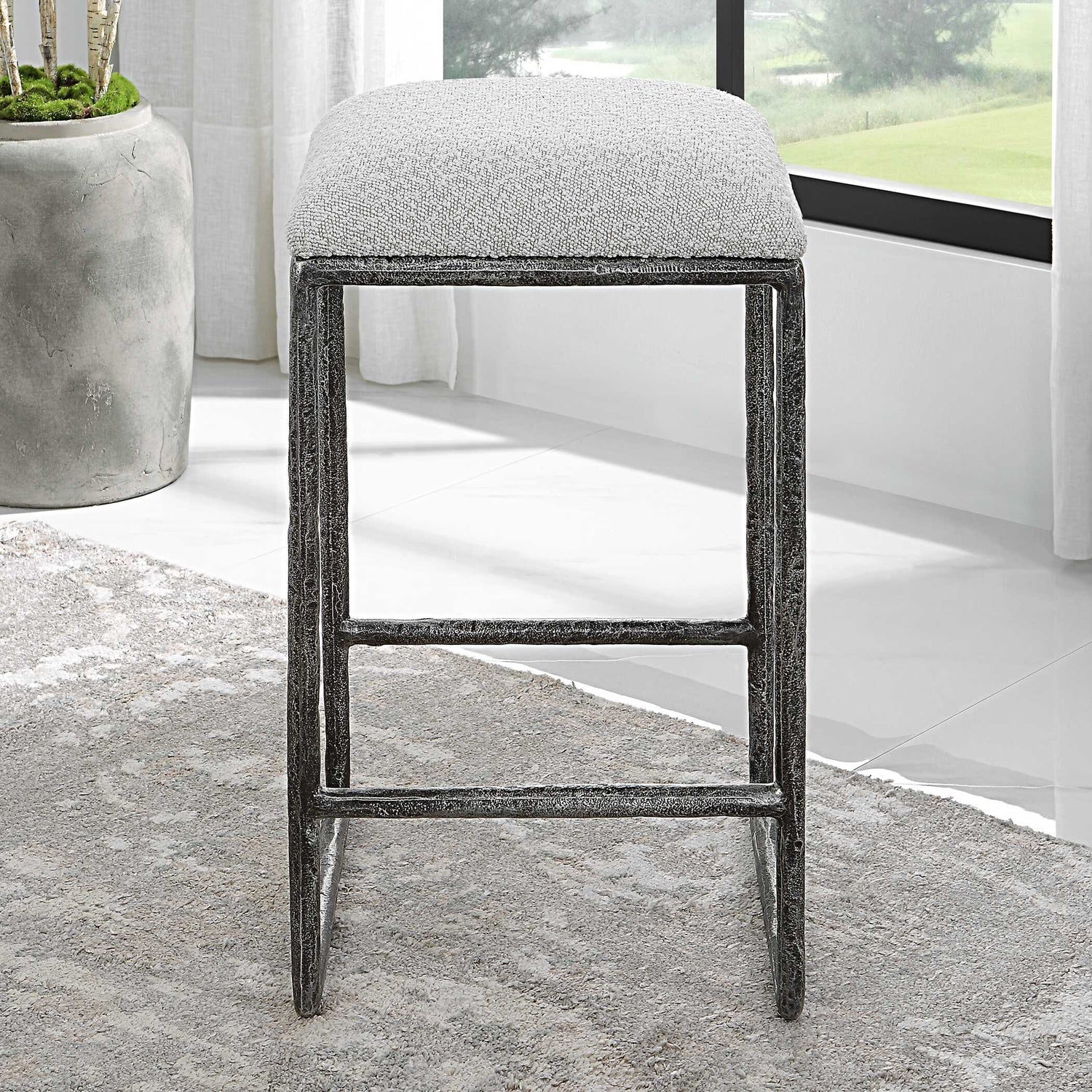 UTTERMOST BRISBANE COUNTER STOOL - Benches, Ottoman, Stools