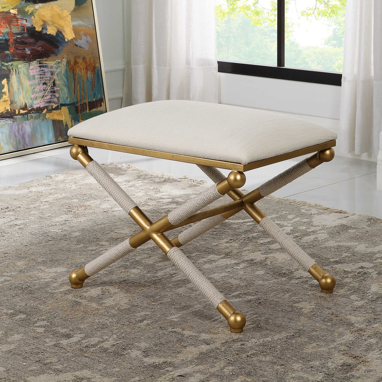 UTTERMOST SOCIALITE BENCH - Benches, Ottoman, Stools