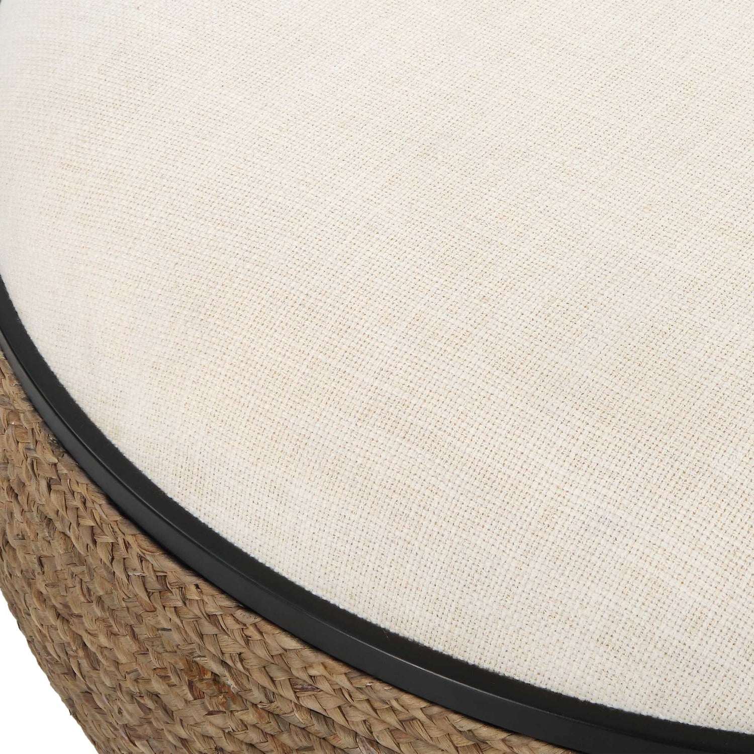 UTTERMOST Island Straw Storage Ottoman / Coffee Table - Benches, Ottoman, Stools